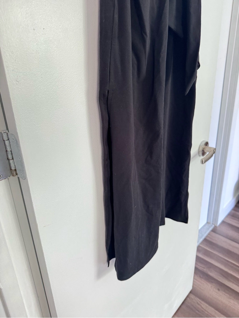 Sezane Black Sleeveless Midi Dress with Side Tie - Picture 6 of 6